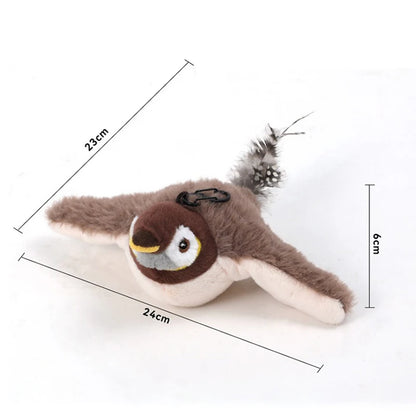 Chirping Flapping Bird Cat Toy