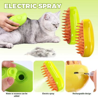 Cat & Dog Steamy Brush Pet Grooming tool